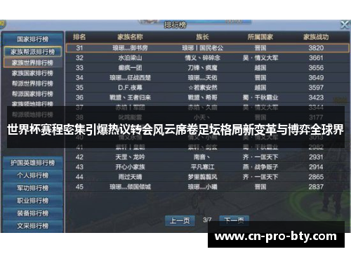 世界杯赛程密集引爆热议转会风云席卷足坛格局新变革与博弈全球界 世界杯赛程密集引爆热议转会风云席卷足坛格局新变革与博弈全球界